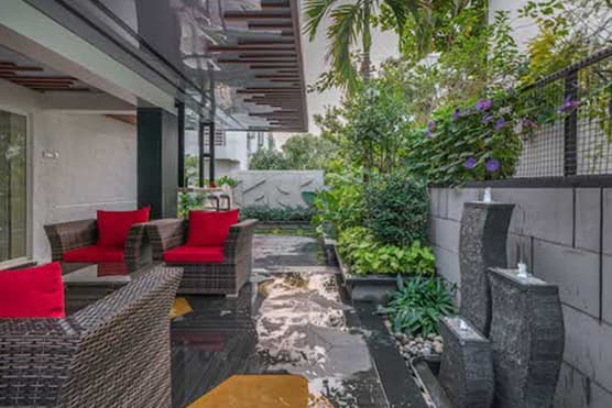 Prestige Club House — landscaping by Tropical Gardening, view 1